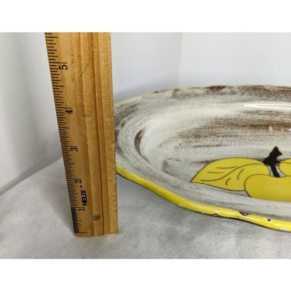 SANTA ANITA WARE PLATTER AND GRAVY BOWL SIGNED VRENI PROVINCIAL YELLOW APPLE - Picture 5 of 12